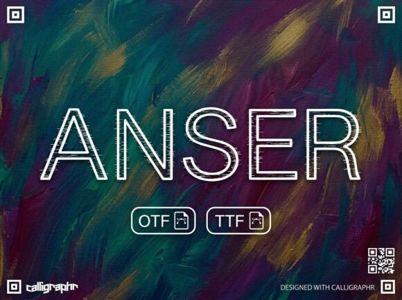 Anser Display Font for Handmade Brands