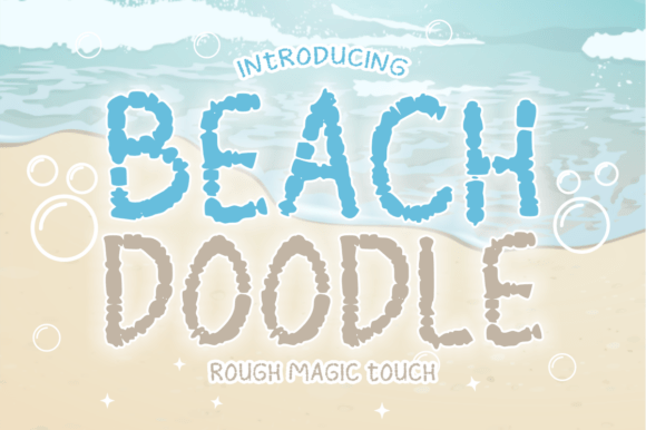 Beach Doodle Font for Coastal Web Design