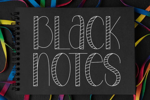 Black Notes Handwritten Display Font for Web Design