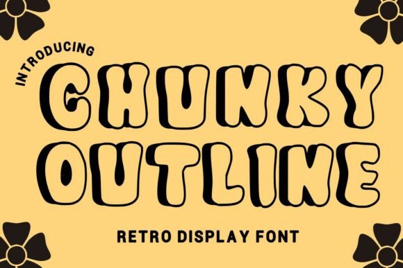 Chunky Outline Typeface for Bold Web Design