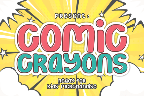 Comic Crayons Typeface for Digital Design