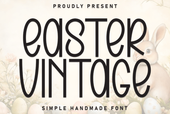 Easter Vintage Font for Handmade Crafters
