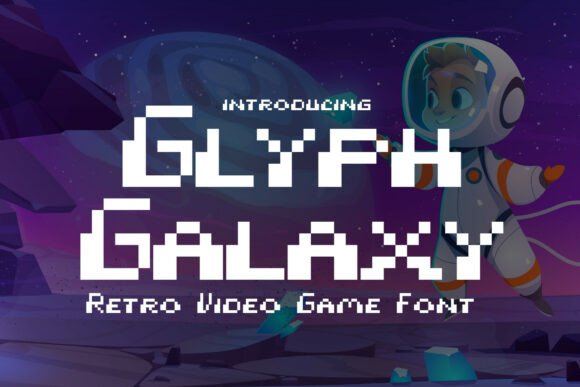 Glyph Galaxy: The Ultimate Retro Pixel Font for Branding