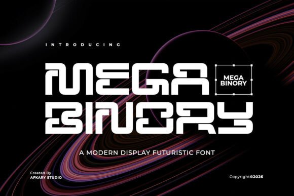 Mega Binory: A Futuristic Display Font for Modern Editors