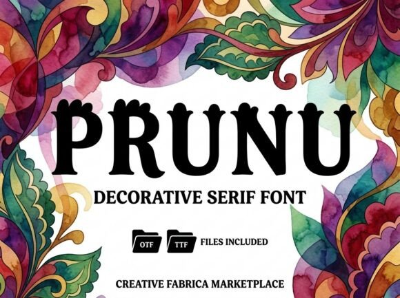Prunu: A Whimsical Display Serif for Vintage Campaigns