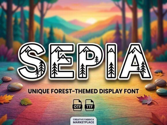 Sepia Typeface: Bold Branding for Wild Souls