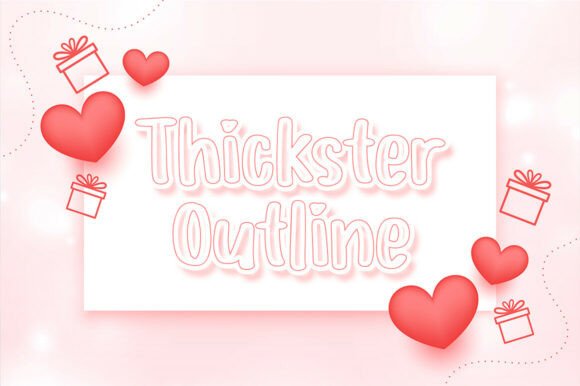 Thickster Outline Typeface for Bold Craft Designs